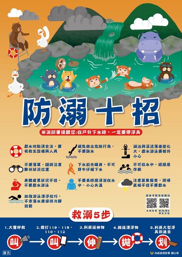 救溺五步防溺十招