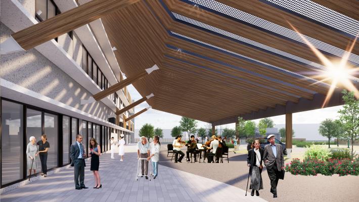 衛生福利部朴子醫院六腳長照機構-建築示意圖