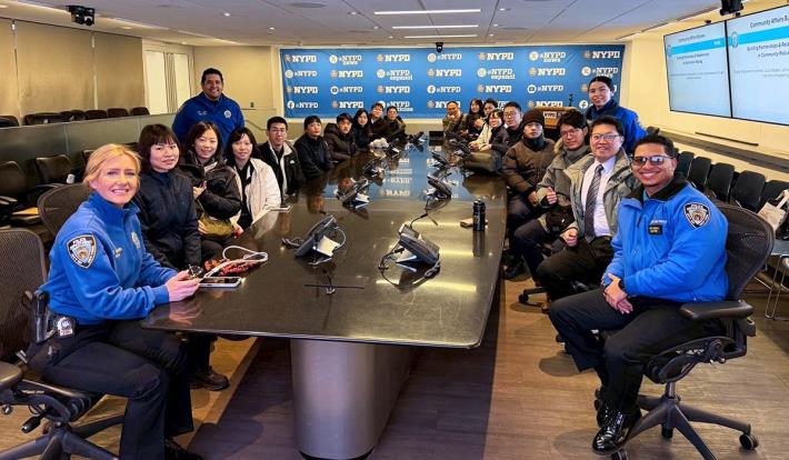 中央警察大學學生參訪交流團參訪紐約市警察局（NYPD）