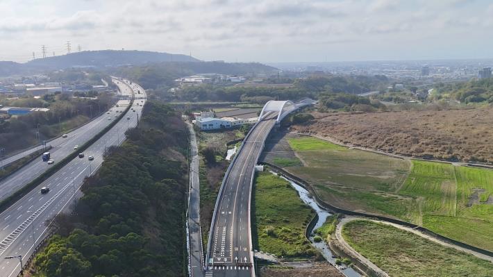 臺中市「甲埔大道」完工俯視圖