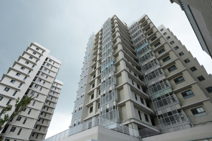 臺南市「新都安居A」建築外觀。