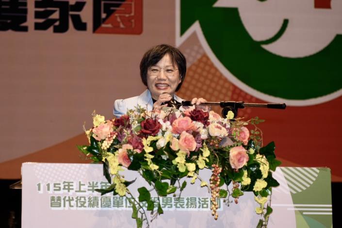 內政部長劉世芳到場致詞勉勵