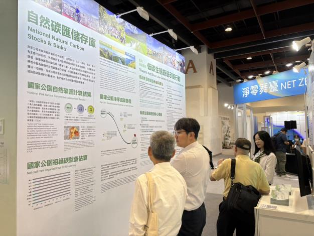 圖5、國家公園署「自然碳匯、低碳生態旅遊、生物多樣性企業永續發展」」展覽內容