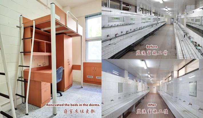 Enhanced the living environment and facilities of the dorms