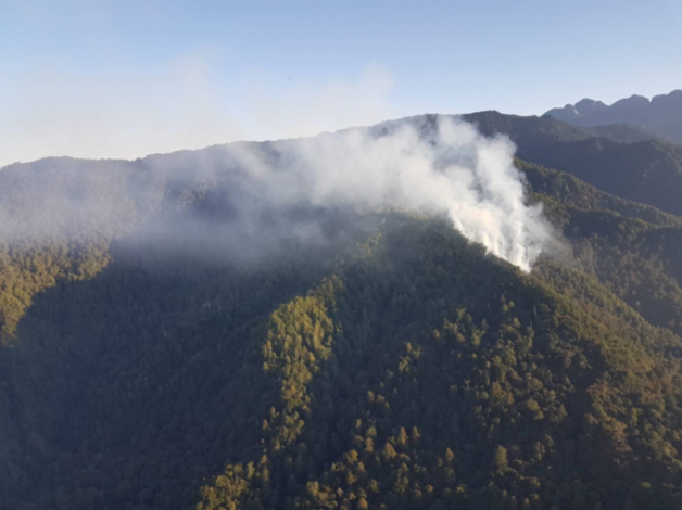 新竹尖石大溪事業區山林火災搶救照片