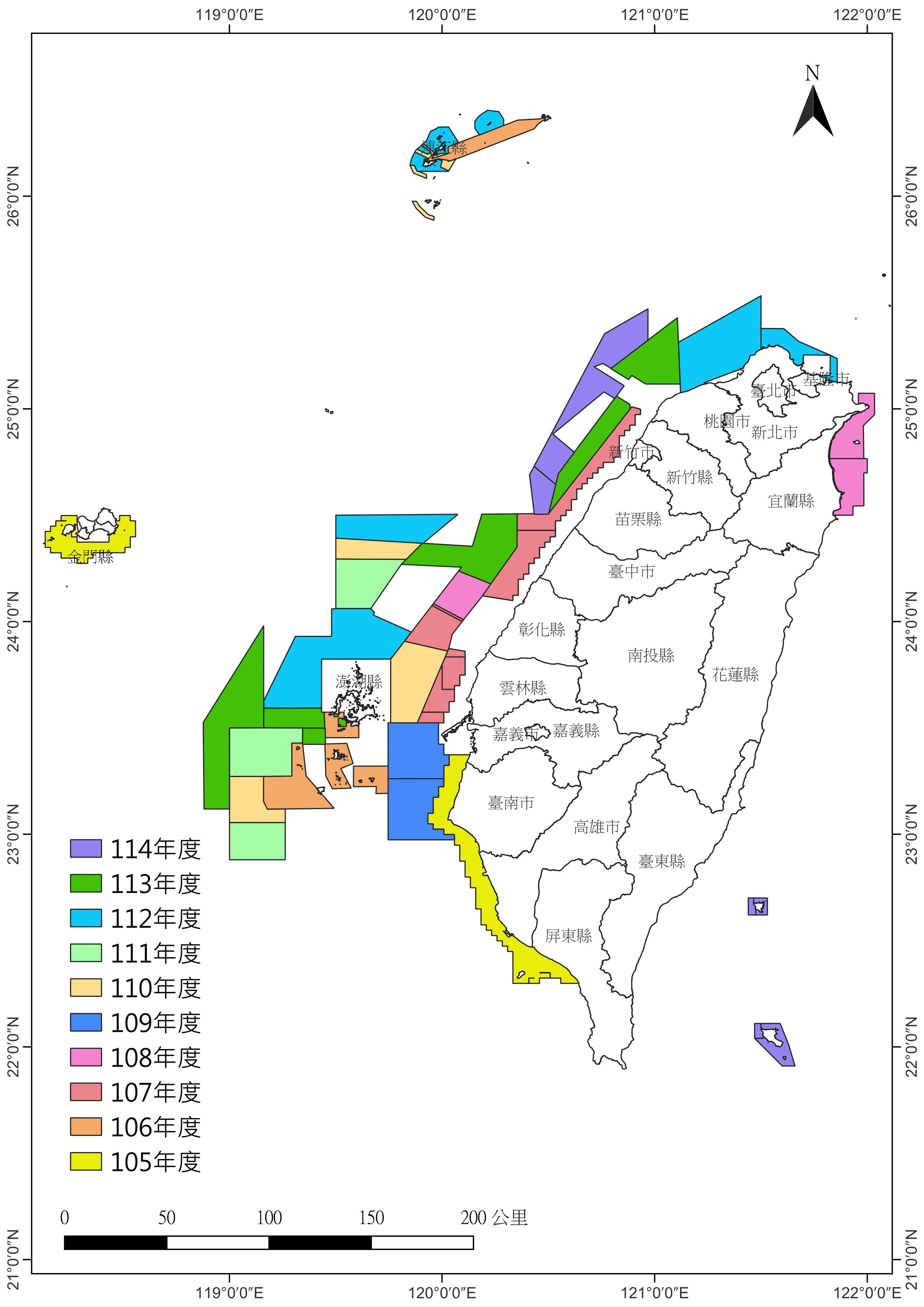 105-114年度水深範圍