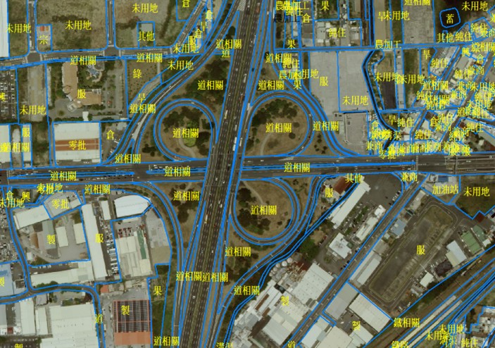 航拍正射影像套疊國土利調查成果