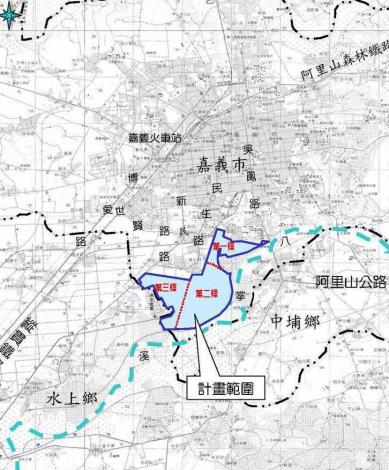 Public Works for Zone Expropriation around Huzinei Section, Chiayi City - Location Ma