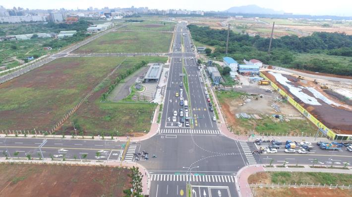 Public Works for Zone Expropriation around the Taoyuan Airport MRT (A7) - Culture Road and Wenqing Road Intersection - Aerial Photo upon Completion