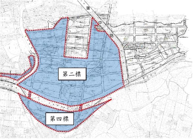 Schematic Diagram of the Scope of Taichung City Wuri Qianzhu Area Zone Expropriation Combined Project of Contract 2 and Contract 4