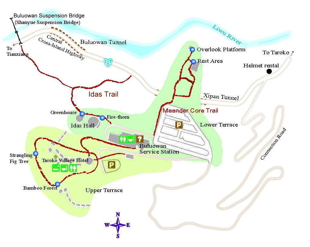 Map of Buluowan Terrace