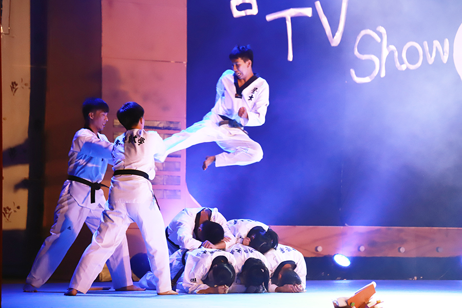 Kendo, judo, taekwondo, and other sports skills demonstration