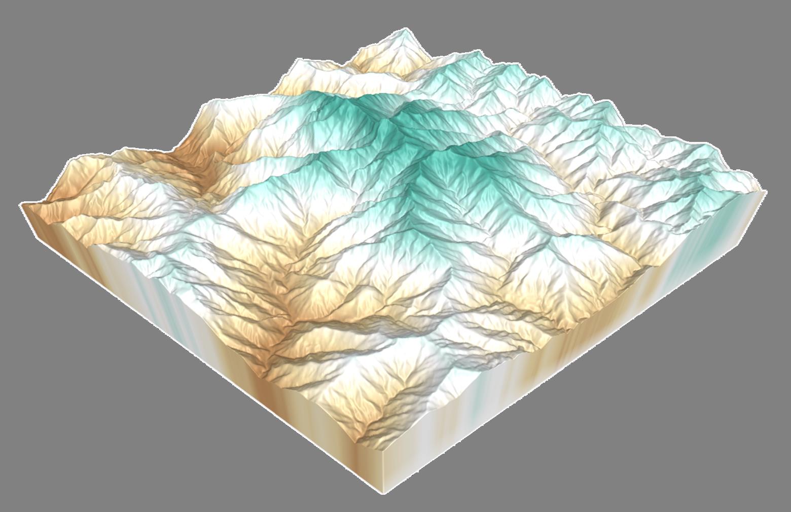 玉山群峰3D細緻地形圖