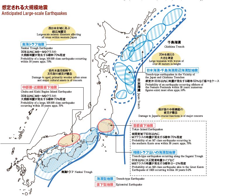 圖12 日本大規模地震災害想定（資料來源:日本災害對策）