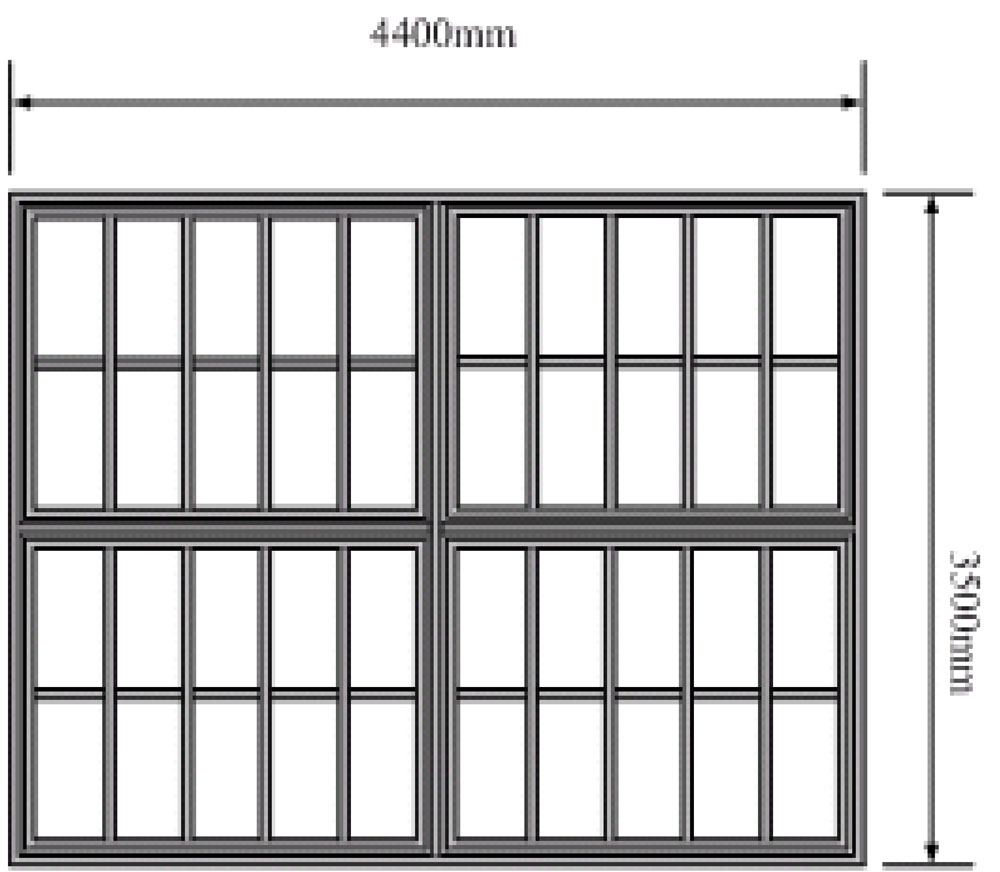 圖2 第Ⅲ-A、Ⅲ-B、Ⅲ-C、Ⅲ-D組木樓板試體構架圖