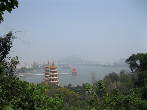 Beautiful view of the Lotus Lake from the Big and Small Gueishan Beautiful view of the Lotus Lake from the Big and Small Gueishan