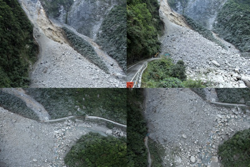 Oblique images of collapse areas